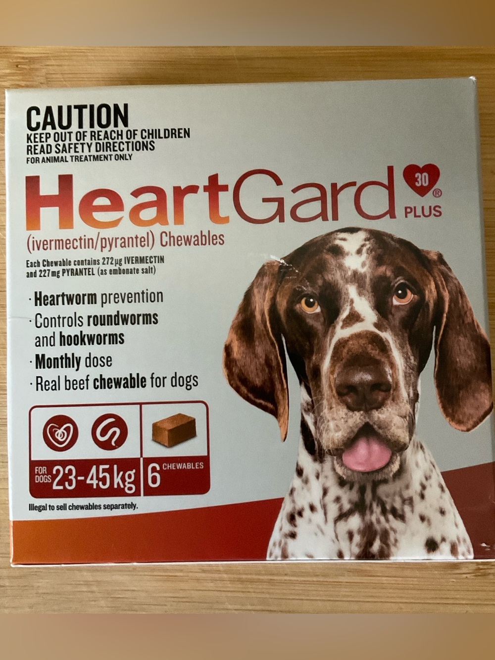 HEARTGard Plus Monthly Heartworm Chewables for Dogs 6 mo supply